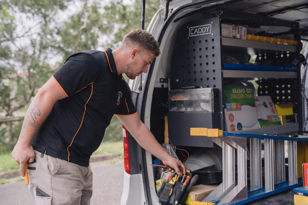 Licensed Cronulla electrician working on a residential job